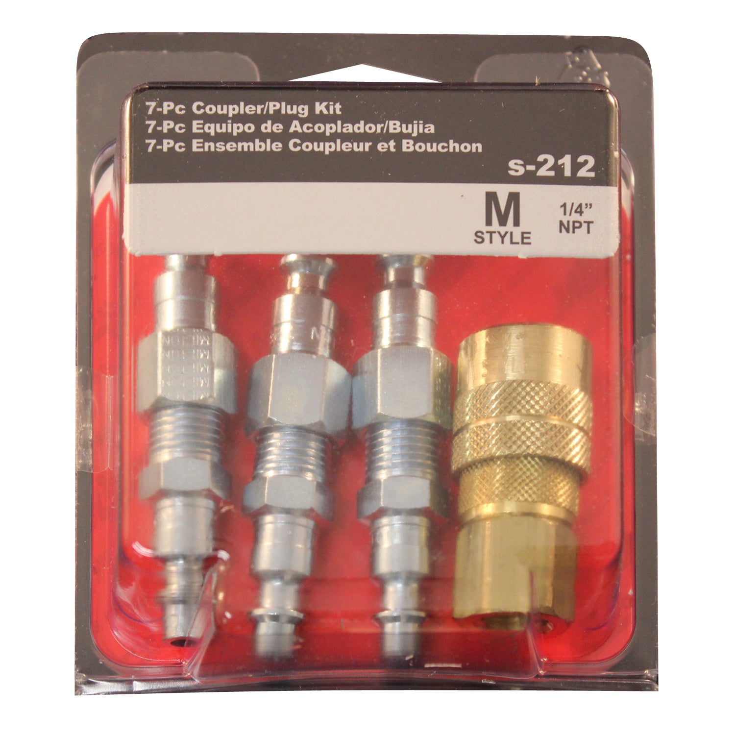 1/4 NPT M-Style Coupler and Plug Kit, (7-Piece) — Milton® Industries Inc.
