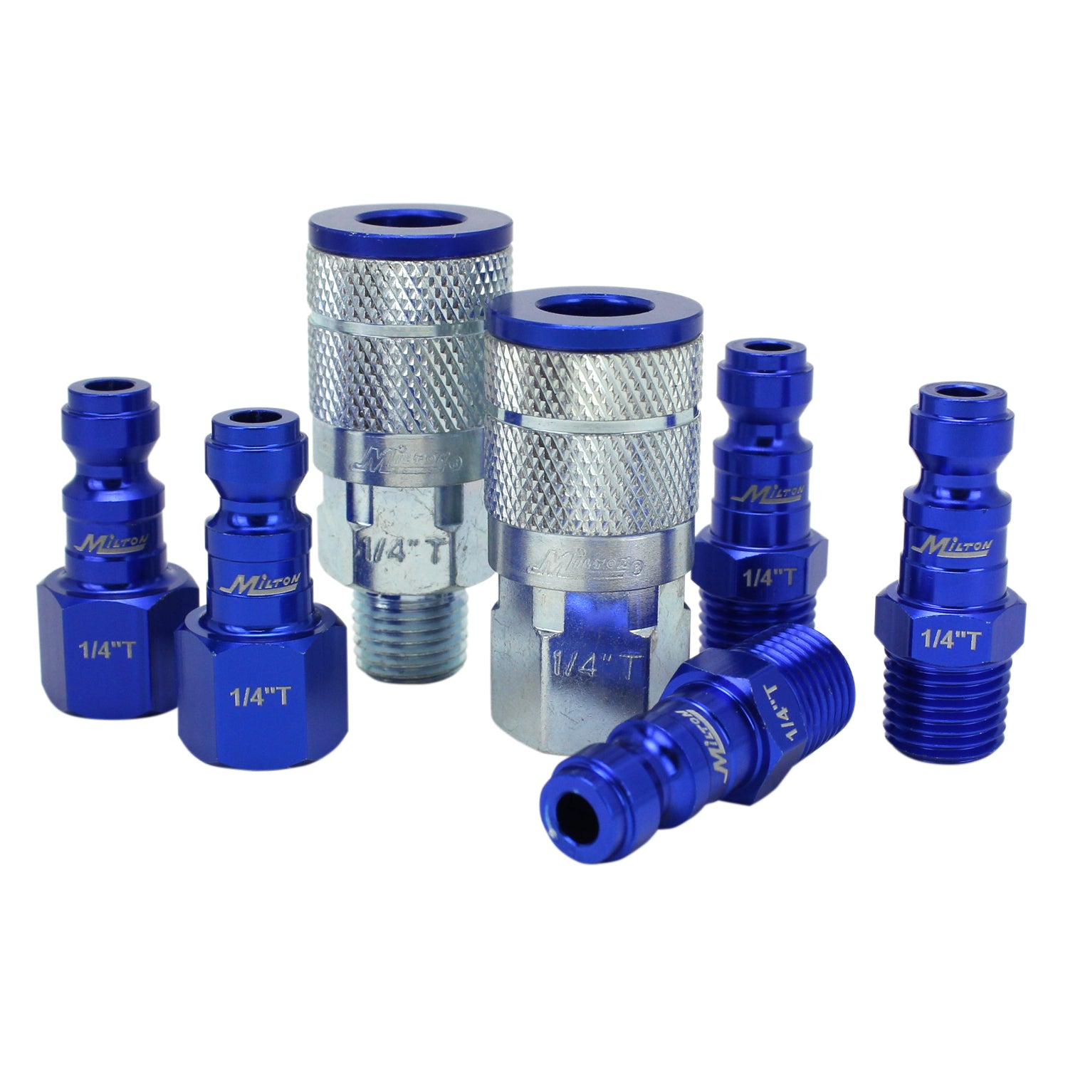 Blue Comp Plug COLORFIT® Coupler & Plug Kit - (T-Style, Blue) - 1/4