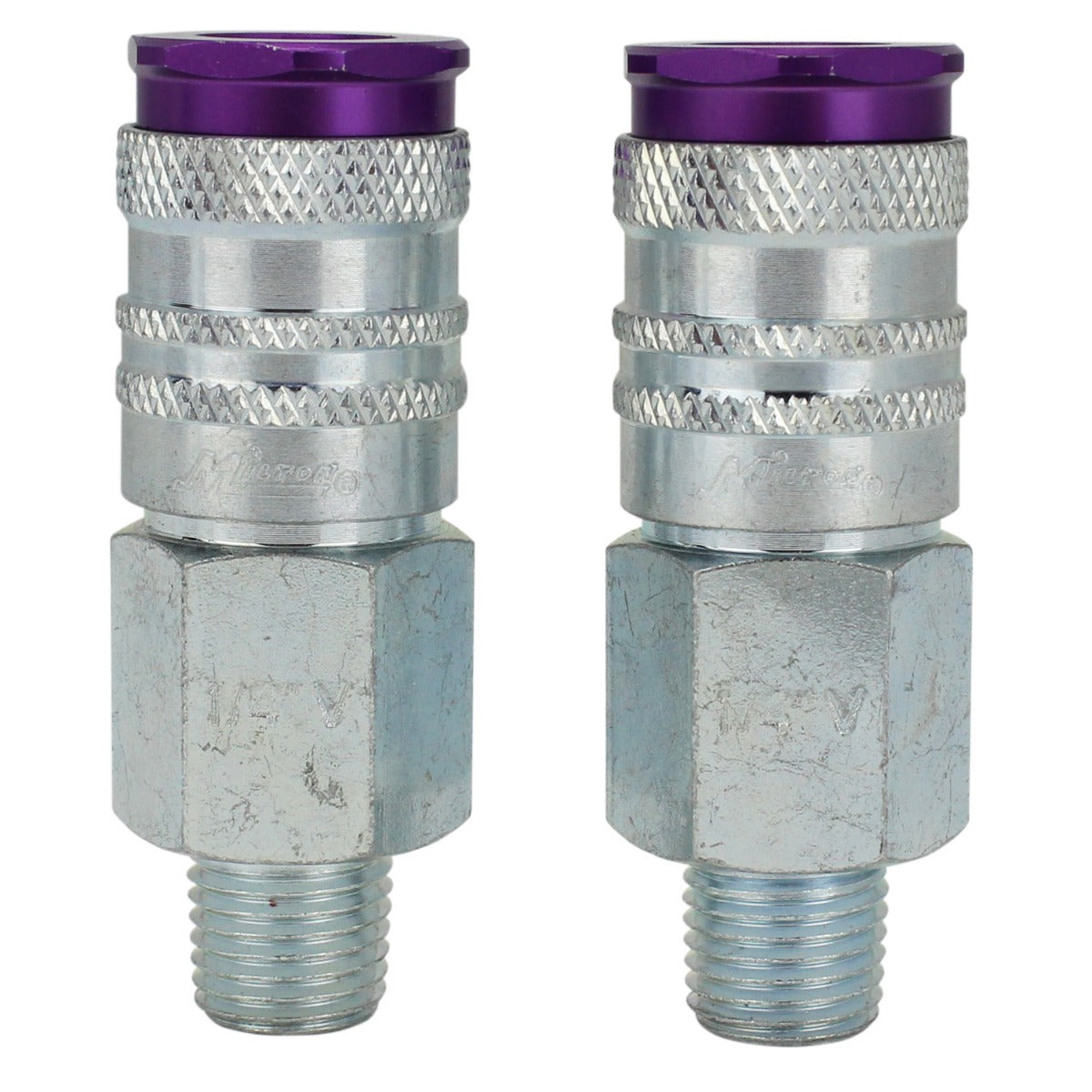 COLORFIT® HIGHFLOWPRO® Coupler & Plug Kit (V-Style, Purple) - 1/4