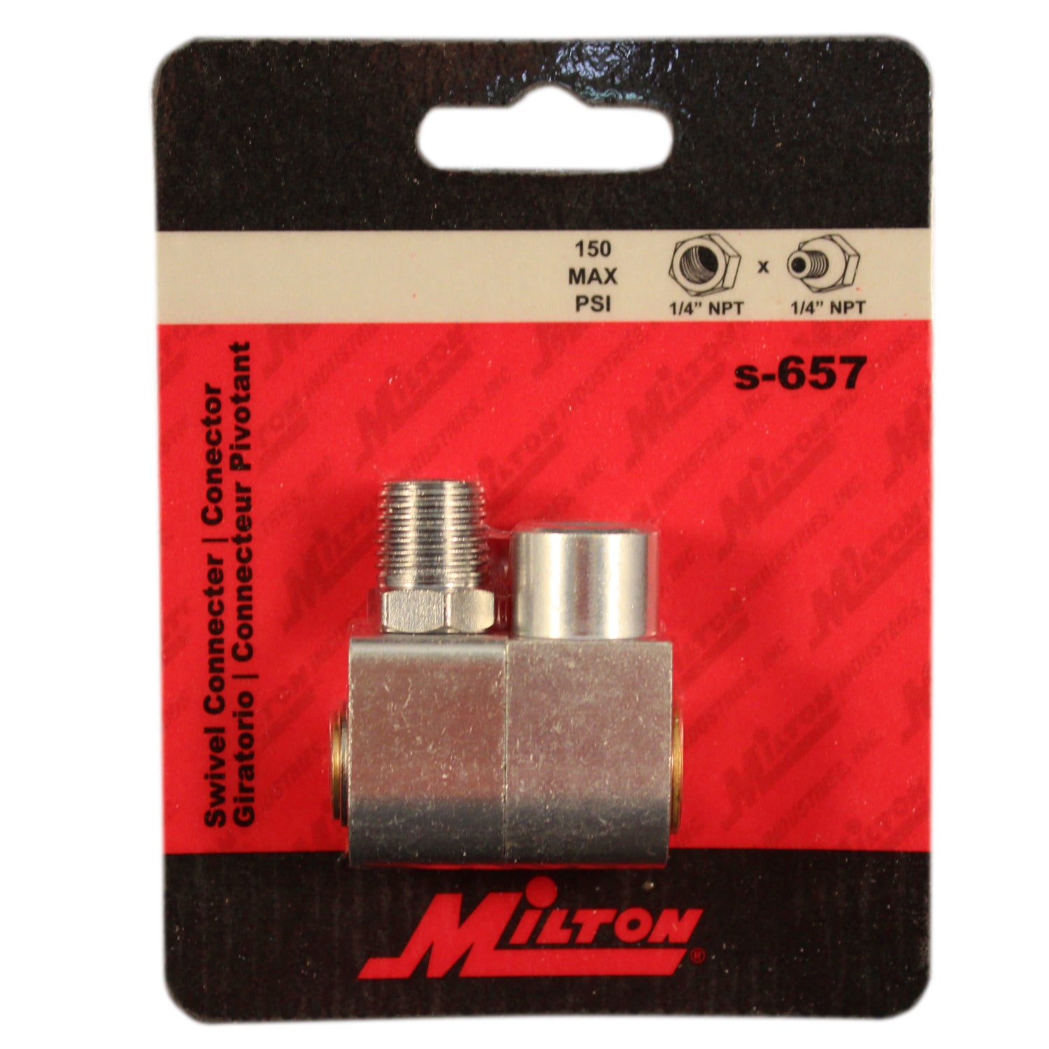 1/4 NPT Swivel Hose Fitting Connector  Milton Industries — Milton®  Industries Inc.